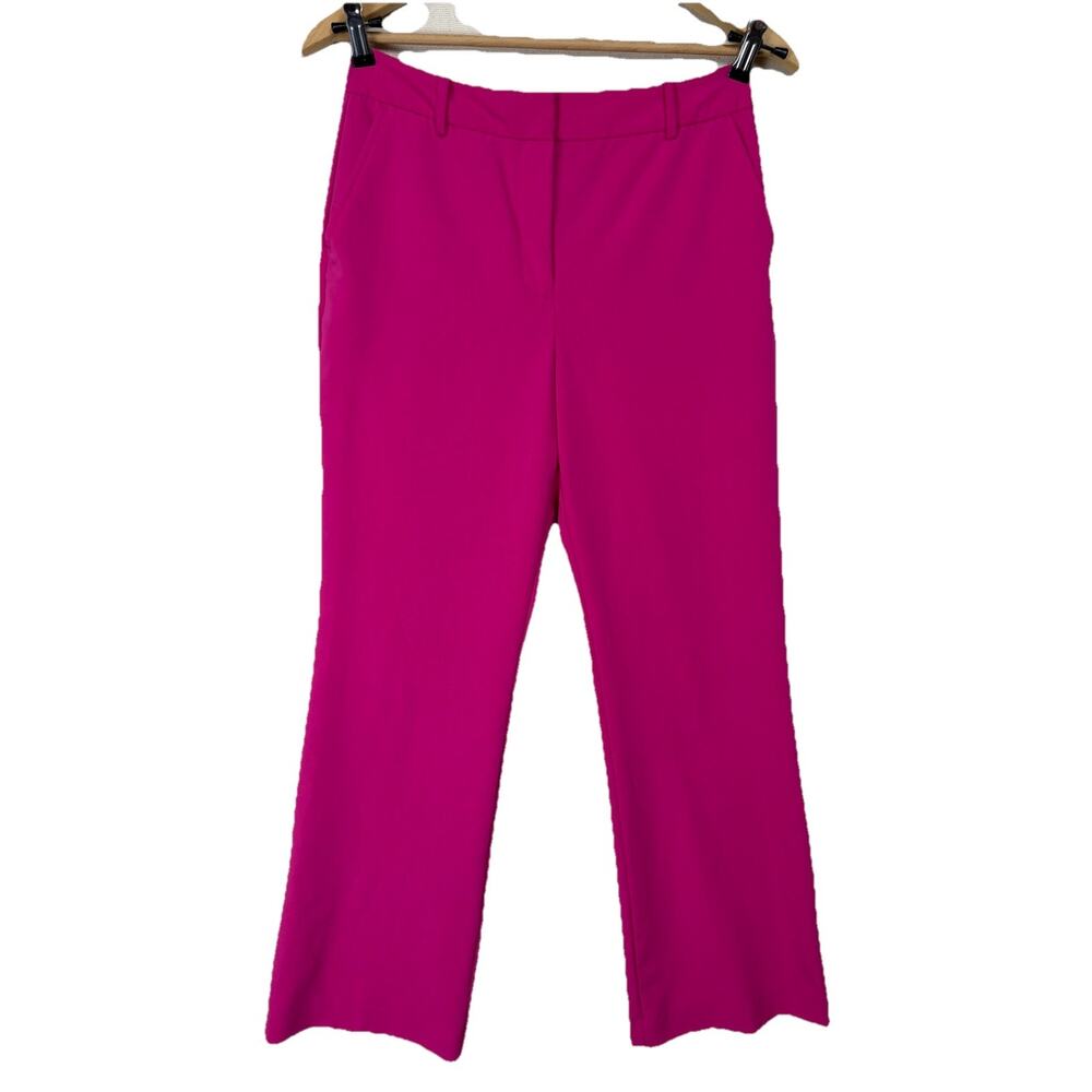Worthington Women's Size 4 Trousers Pink Chino Pants Wide Straight Leg‎ Spring